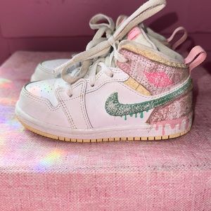 Nike Kids Sneakers - White, Green, Pink